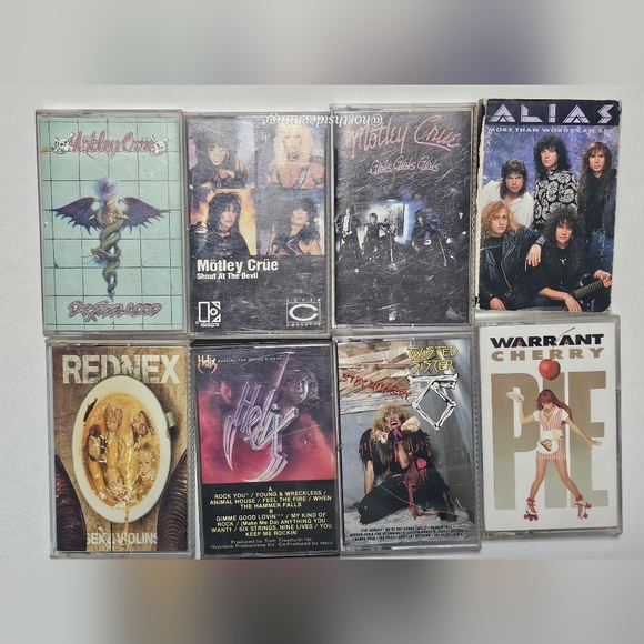 Vintage Rock Cassette Tape Collection Motley CRUE Alias Warrent Etc - Picture 2 of 10